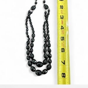 Elegant Vintage  Black Beaded Necklace